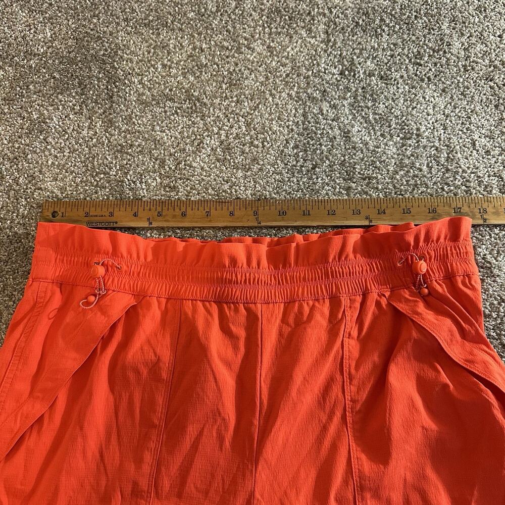 Athleta Trekkie High Rise Wide Parachute Pants Women Size 14 Orange Activewear - Picture 6 of 12